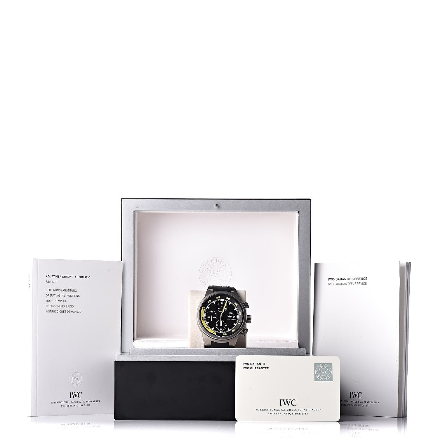 IWC Titanium Rubber 42mm Aquatimer Chronograph Automatic Watch Black IW371918 9 of 9
