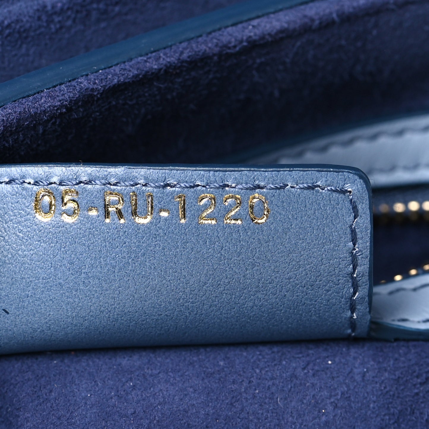 Calfskin Gradient Saddle Bag Indigo Blue