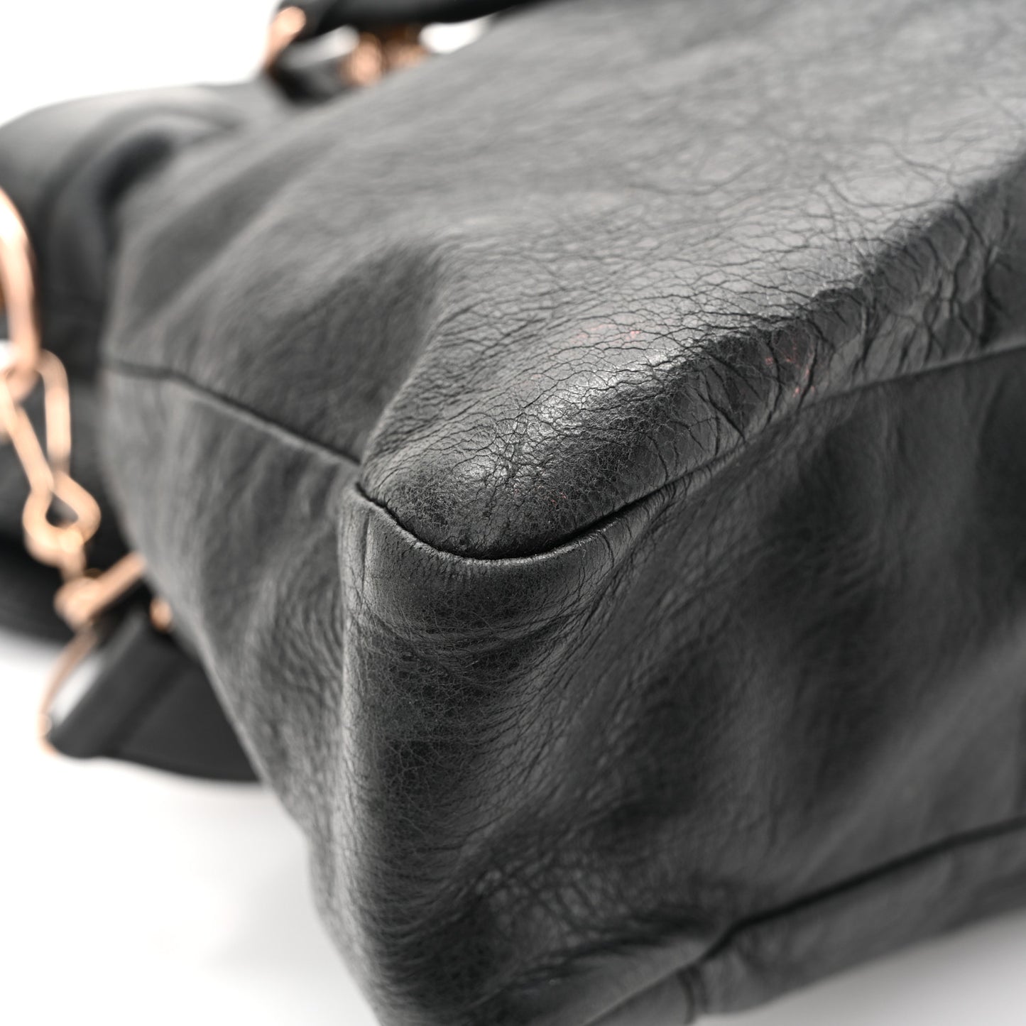 Agneau Giant 12 Rose Gold Hardware Town Black