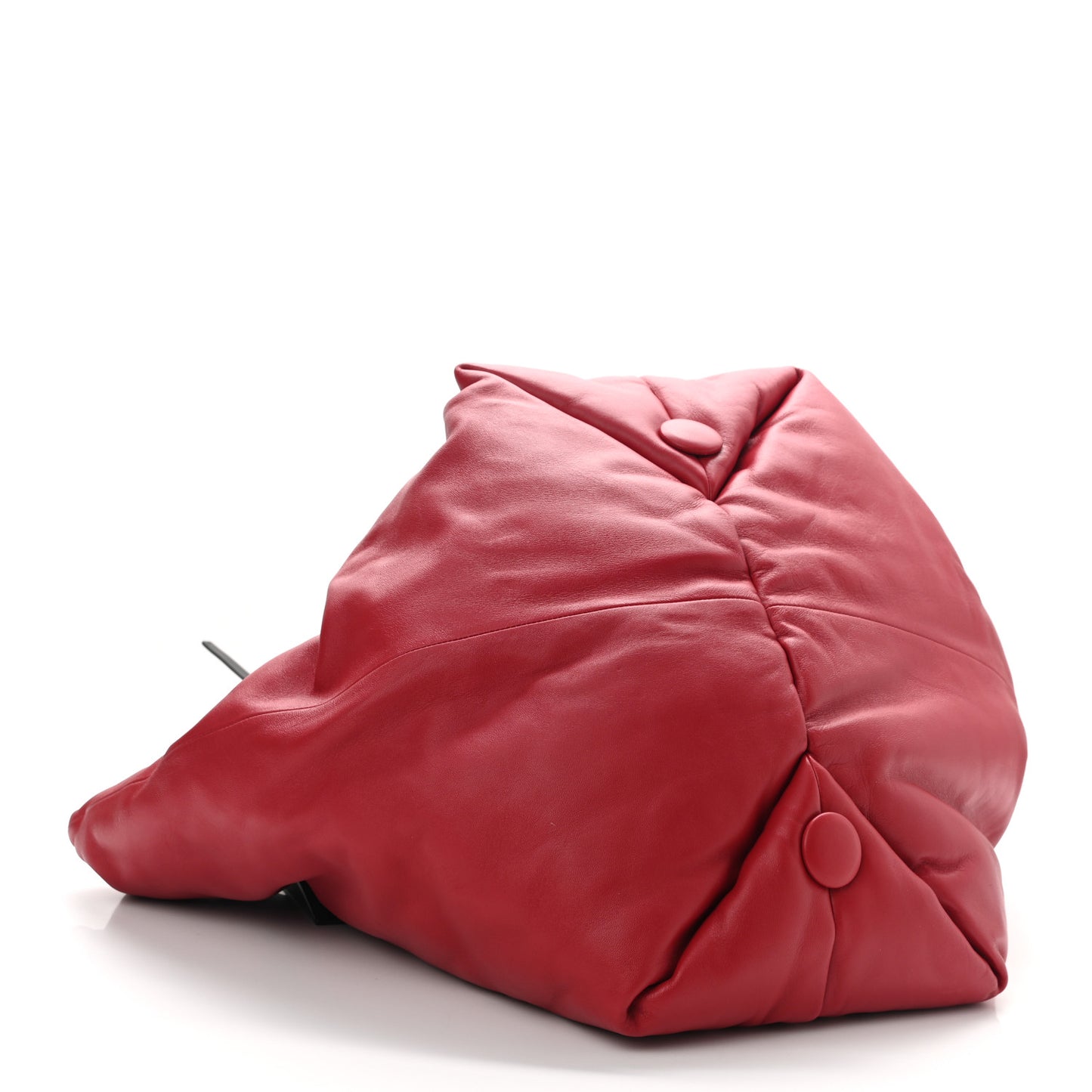 Lambskin Large Puffy Tobo Tote Red