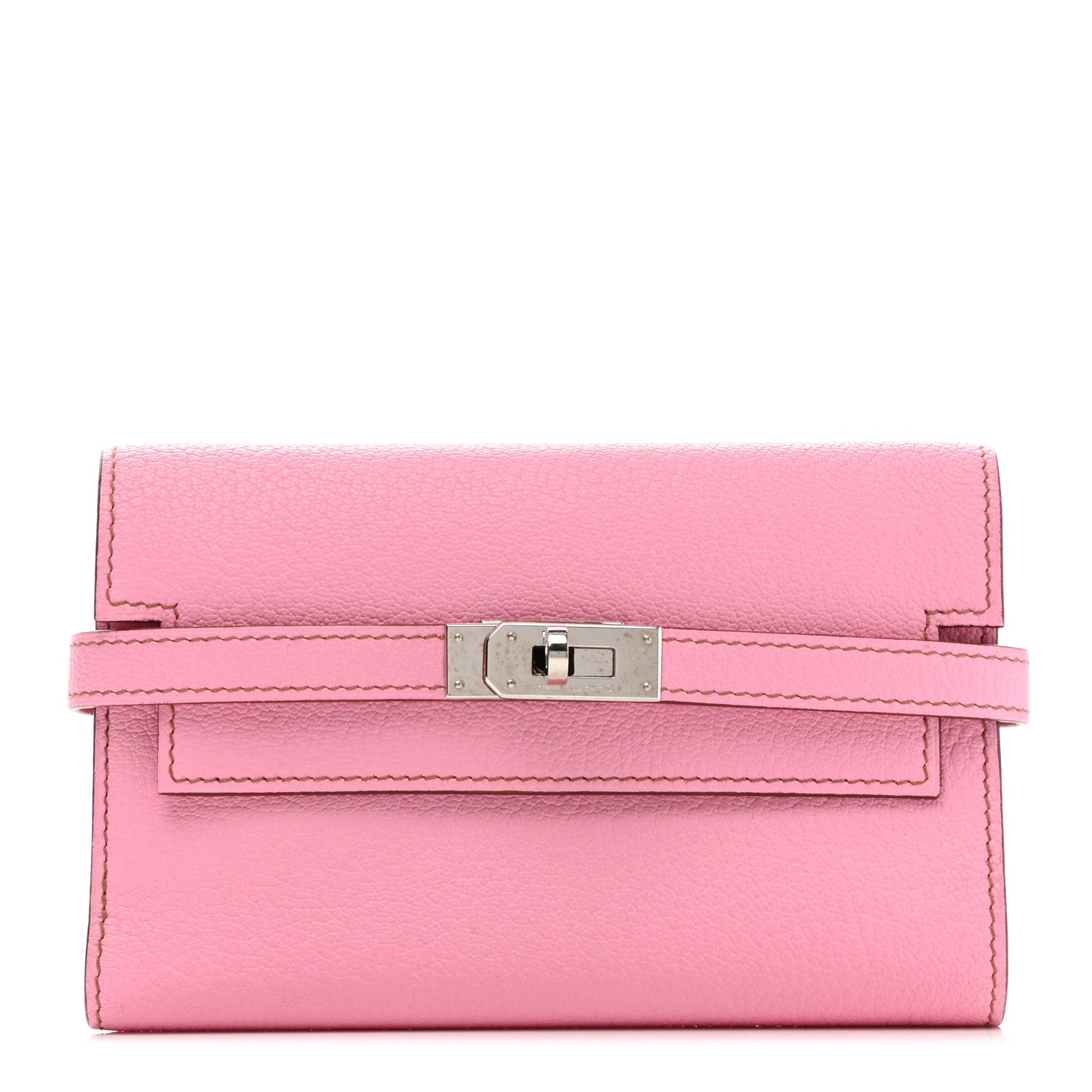 Hermes Chevre Mysore Medium Kelly Wallet 5P Pink 1 of 5