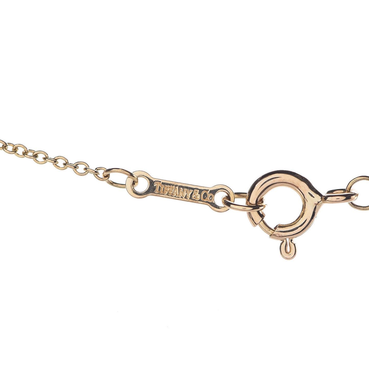 18K Yellow Gold Diamond .03ct Elsa Peretti Diamonds by the Yard Pendant Necklace