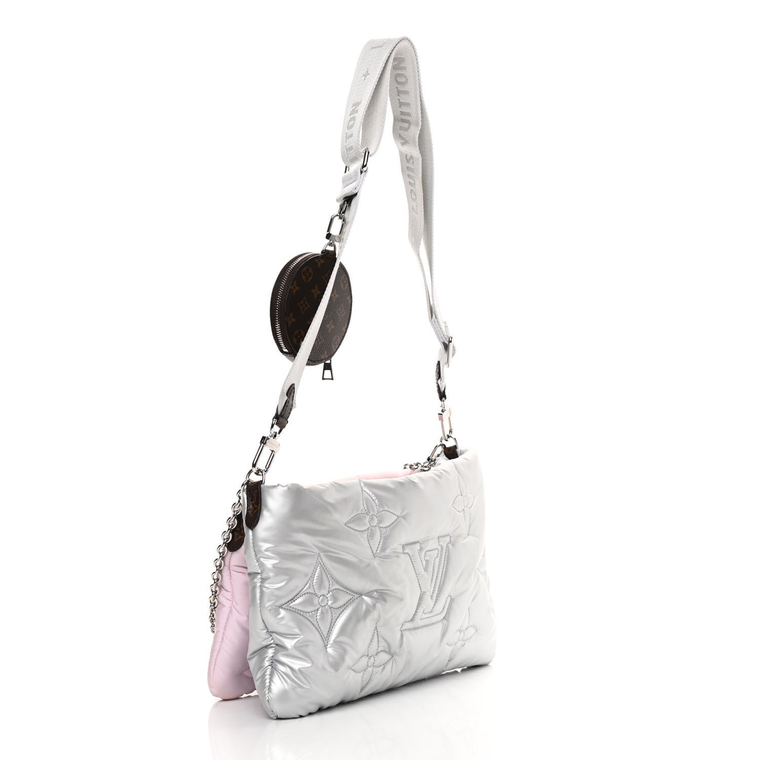Louis Vuitton Econyl Monogram Pillow Maxi Multi Pochette Accessories Silver Pale Pink 3 of 14
