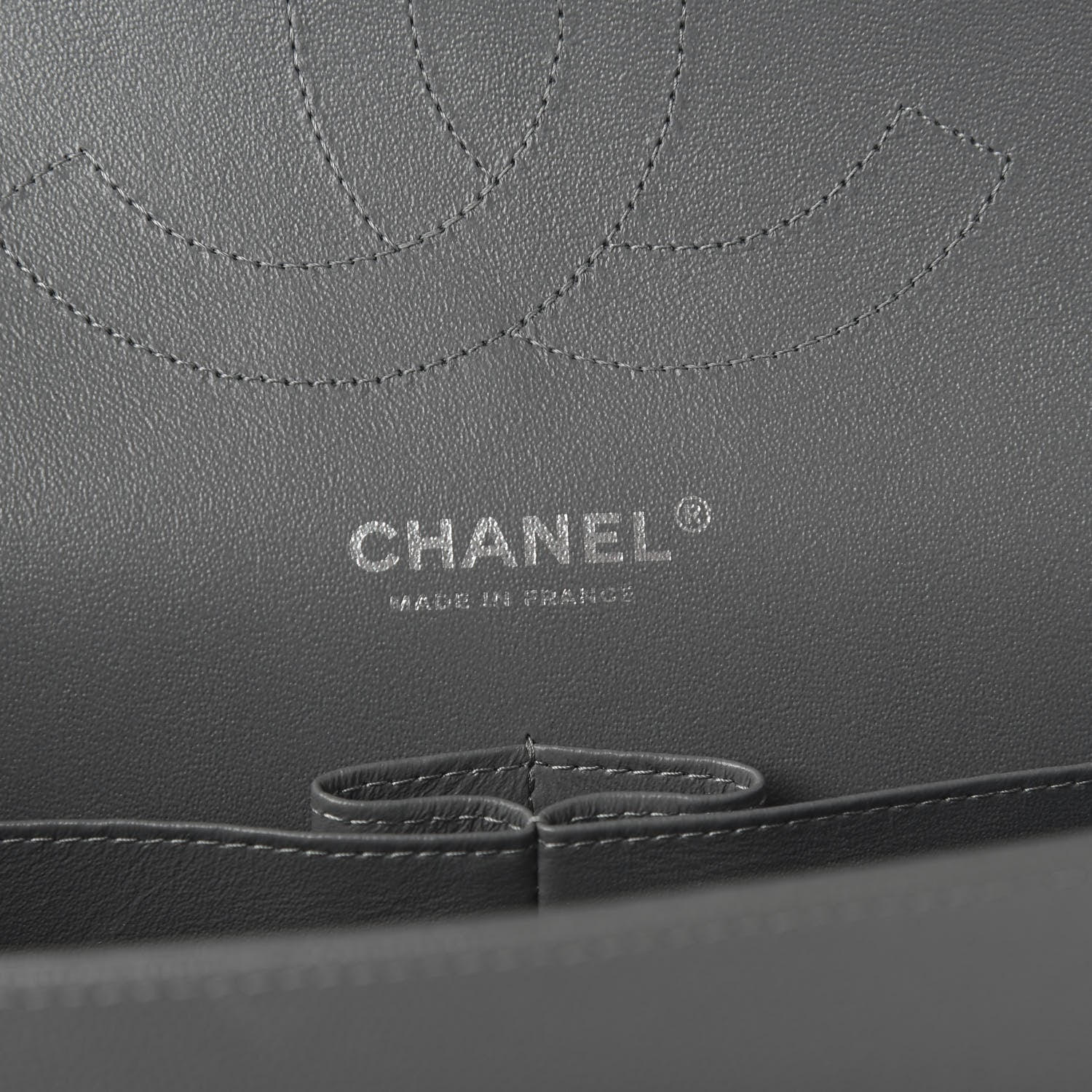 Chanel Caviar Quilted Jumbo Double Flap Dark Grey 8 of 11