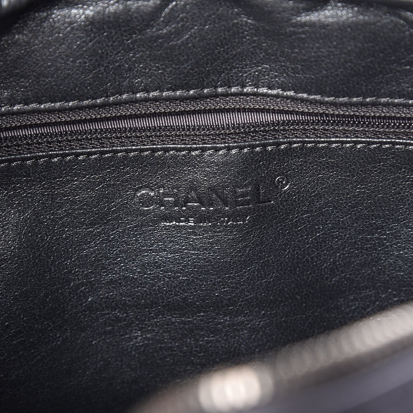 Metallic Aged Calfskin Quilted Medium Reissue Camera Case Dark Silver