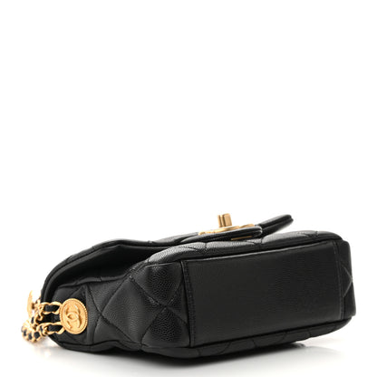 Chanel Caviar Quilted Mini Twist Your Buttons Flap Black 4 of 12