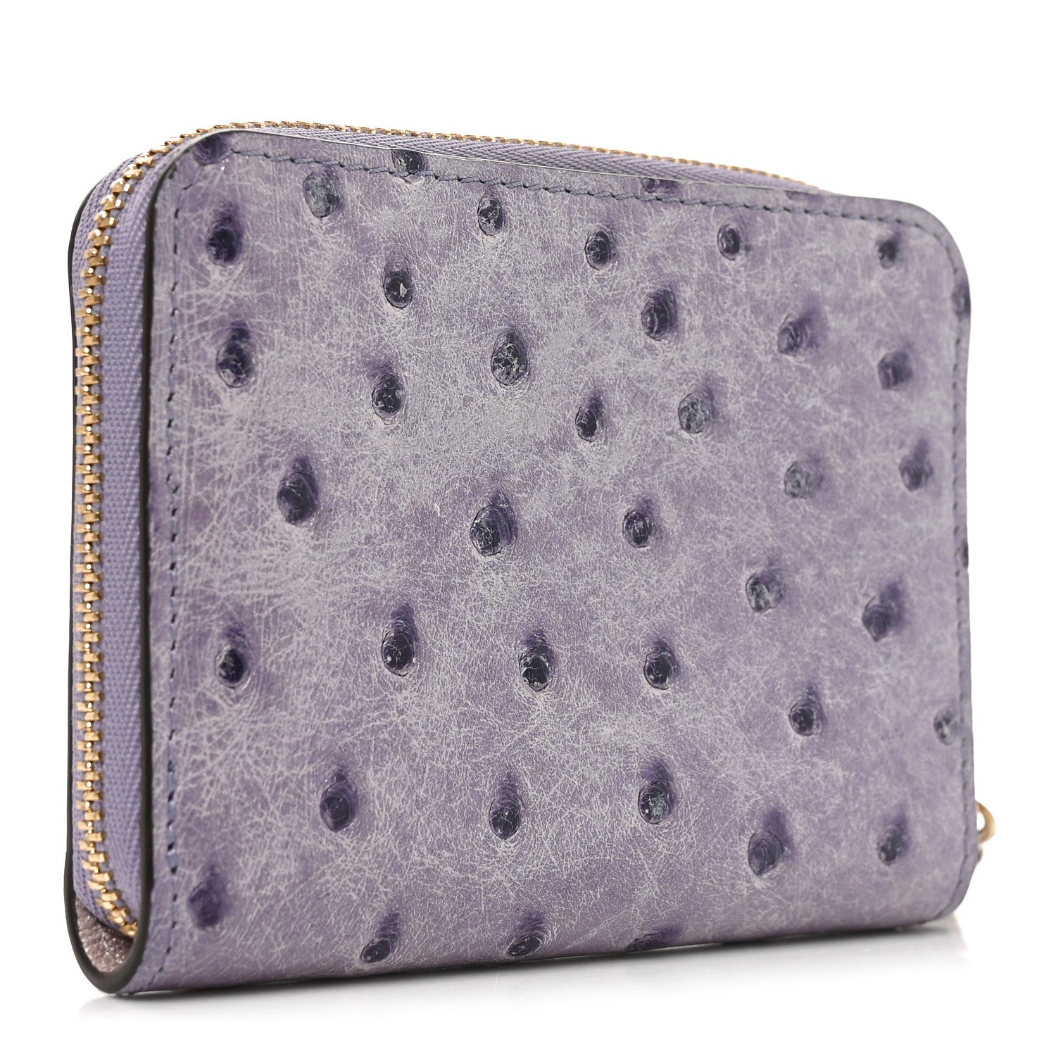 Louis Vuitton Ostrich Zippy Coin Purse Purple 3 of 6