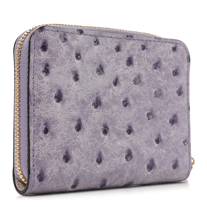 Louis Vuitton Ostrich Zippy Coin Purse Purple 3 of 6
