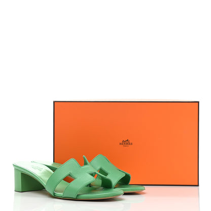 Hermes Epsom Oasis Sandals 36 Vert Pomme 9 of 9