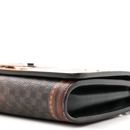 Louis Vuitton Transformed Damier Ebene Time Trunk Twist Chain Wallet 9 of 9