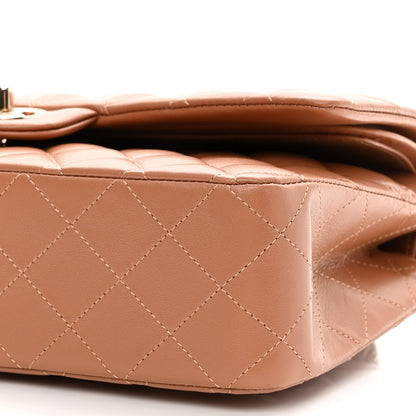 Chanel Lambskin Quilted Medium Double Flap Brown 10 of 11