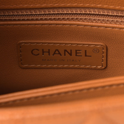 Chanel Caviar Quilted Mini Coco Handle Flap Light Brown 6 of 11