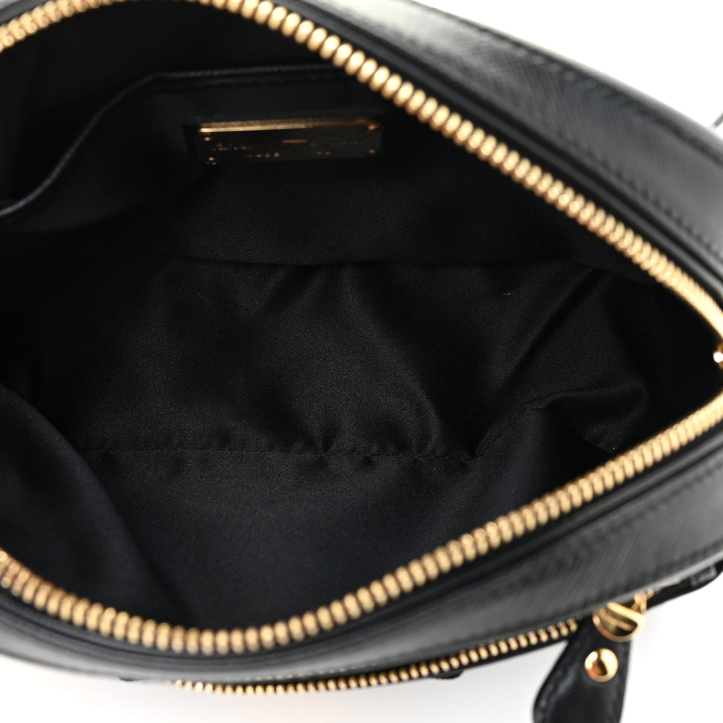 Hammered Calfskin Lydia Bow Camera Bag Black