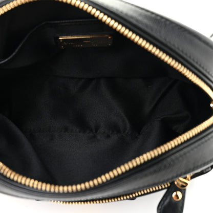 Salvatore Ferragamo Hammered Calfskin Lydia Bow Camera Bag Black 5 of 10