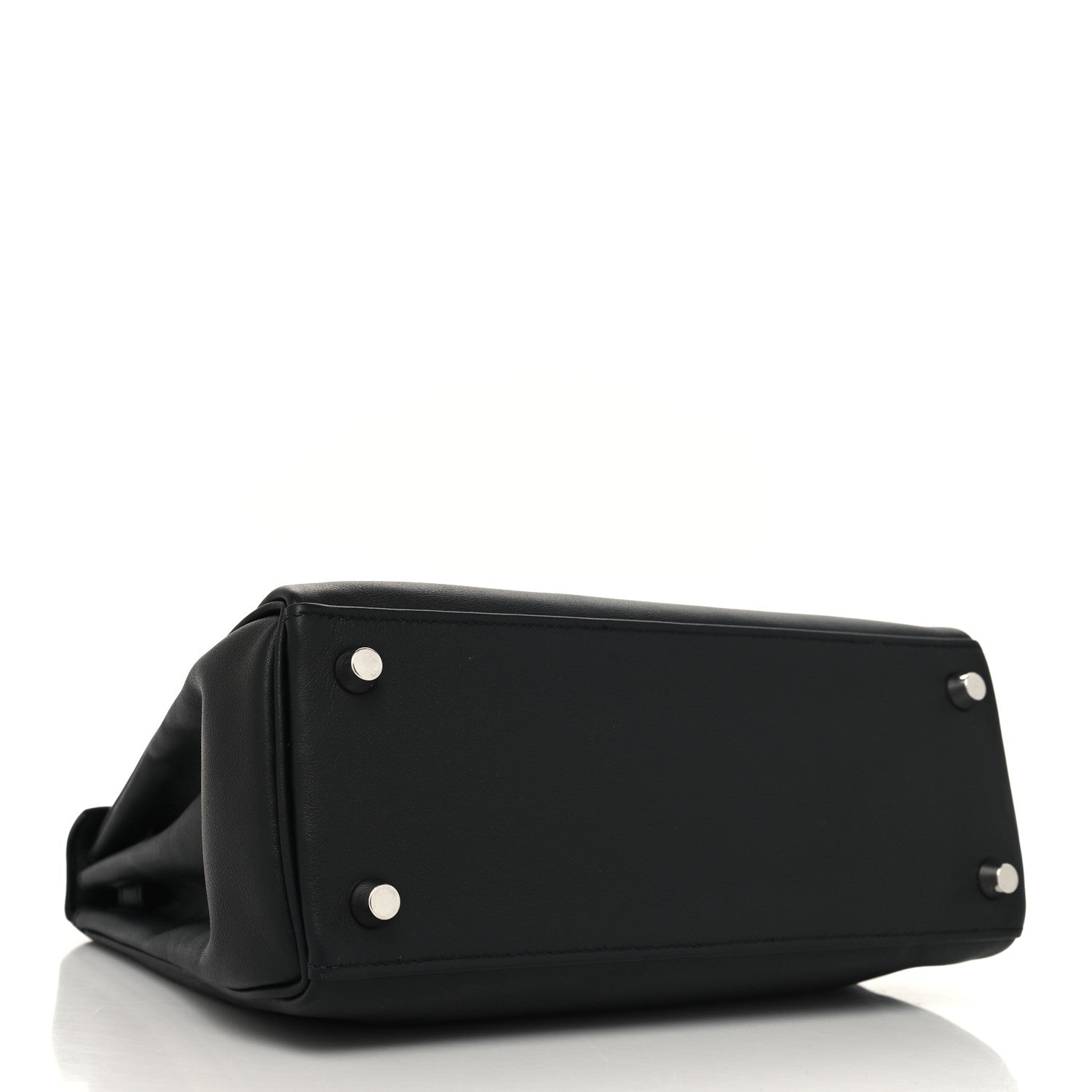 Hermes Swift Horseshoe Kelly Retourne 25 Black Gris Mouette 4 of 11