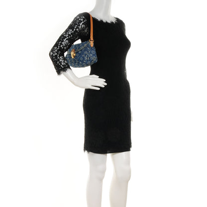 Louis Vuitton Monogram Denim Mini Pleaty Blue 2 of 7