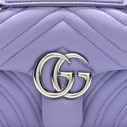 Gucci Lambskin Matelasse Small GG Marmont Shoulder Bag Lapis 8 of 10