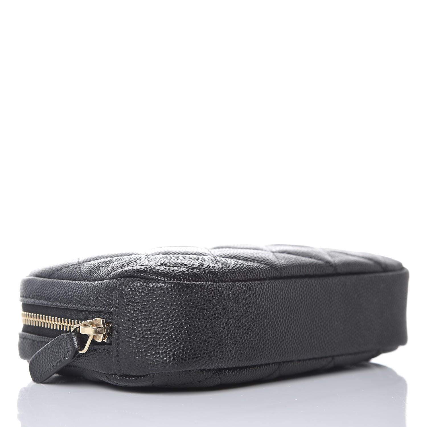 Chanel Caviar Quilted Small Curvy Pouch Cosmetic Case Black 4 of 8