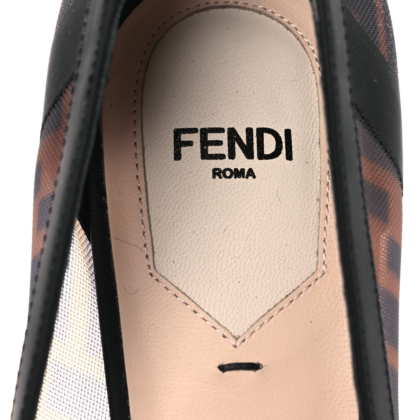 Technical Mesh Vitello Gommato FF Colibri 85mm Pumps 40 Tobacco Moro Black