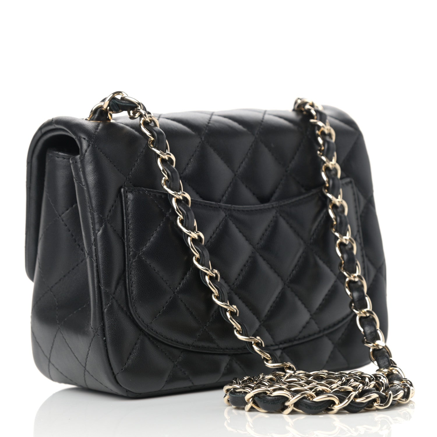 Chanel Lambskin Quilted Mini Square Flap Black 3 of 9