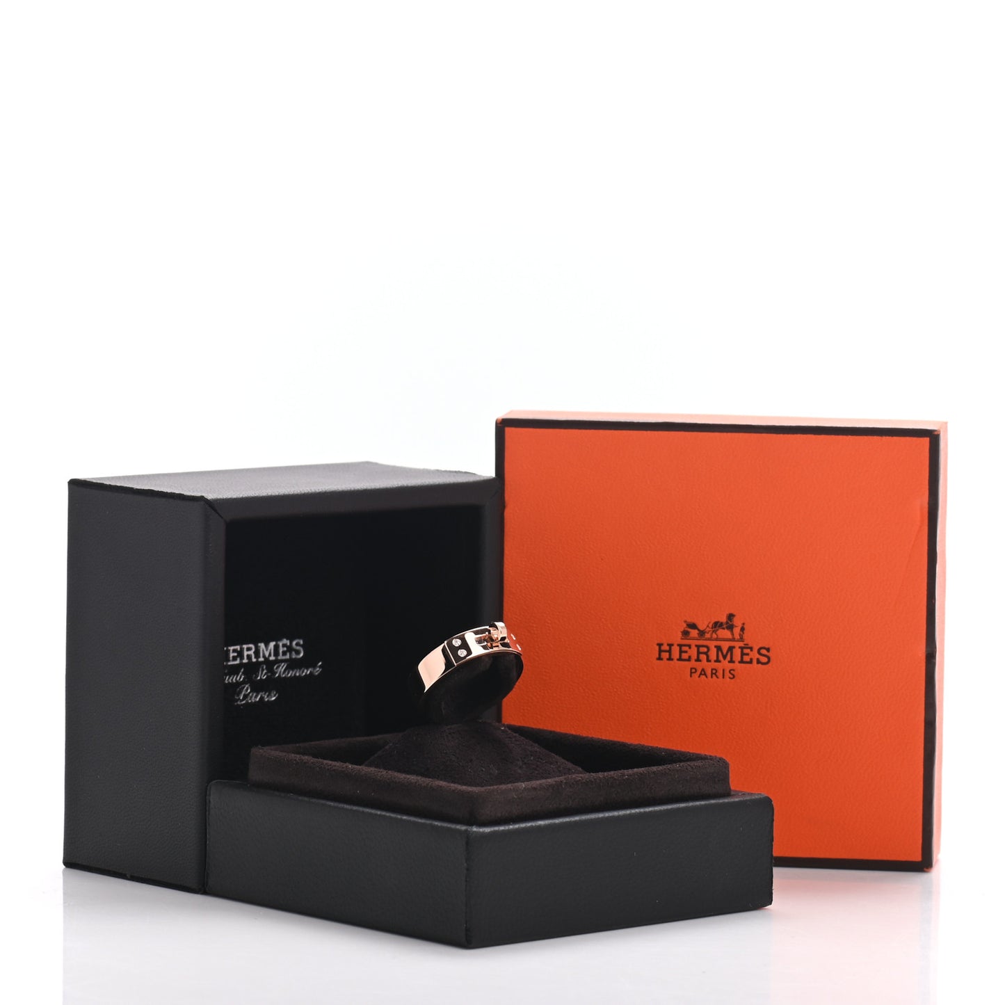 18K Rose Gold Diamond PM Kelly Ring 53 6.25
