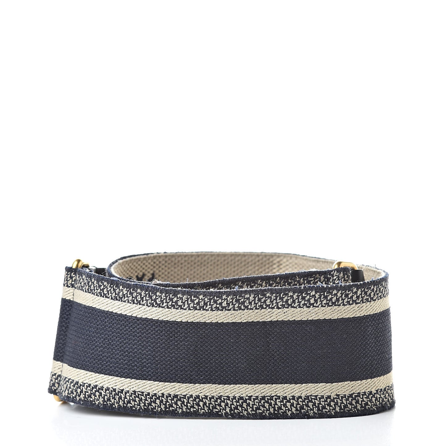 Canvas Embroidered Shoulder Strap Blue