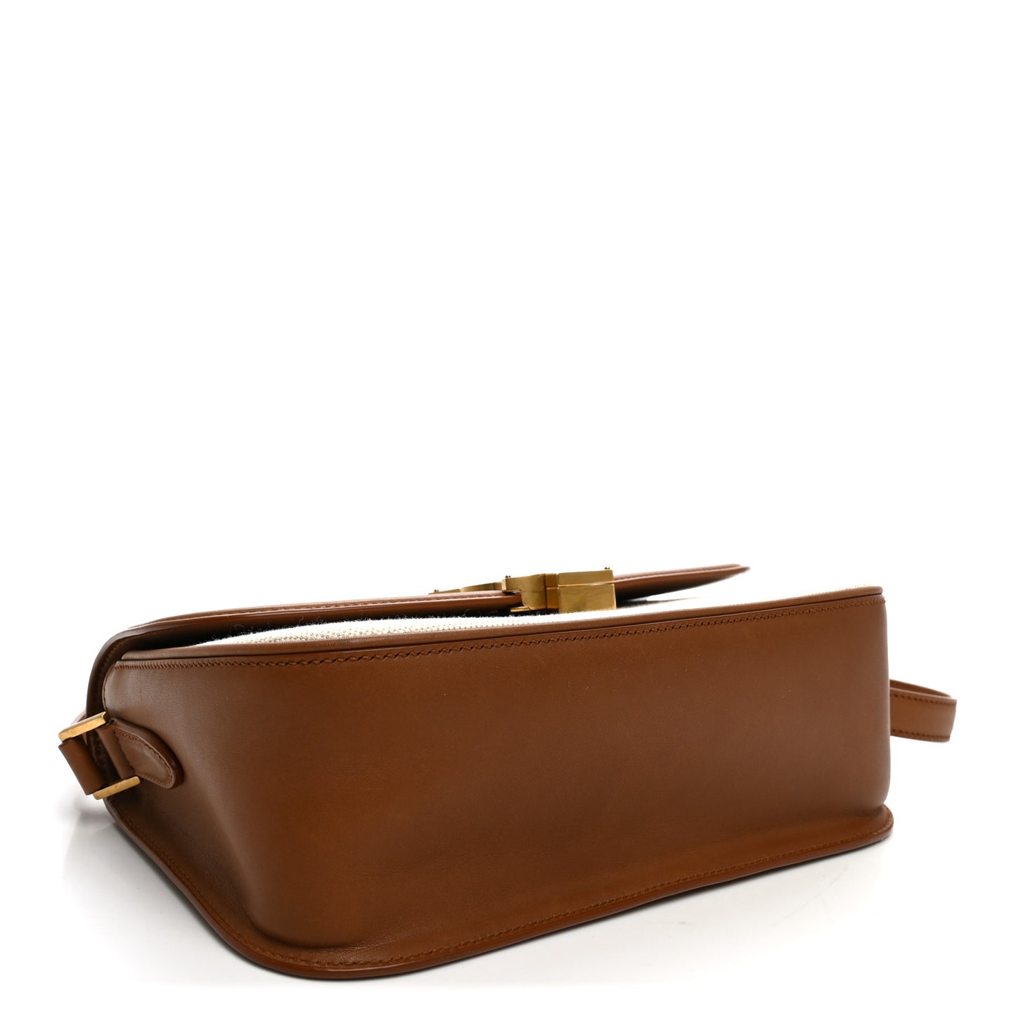 Linen Calfskin Monogram Small Solferino Satchel Greggio Brick