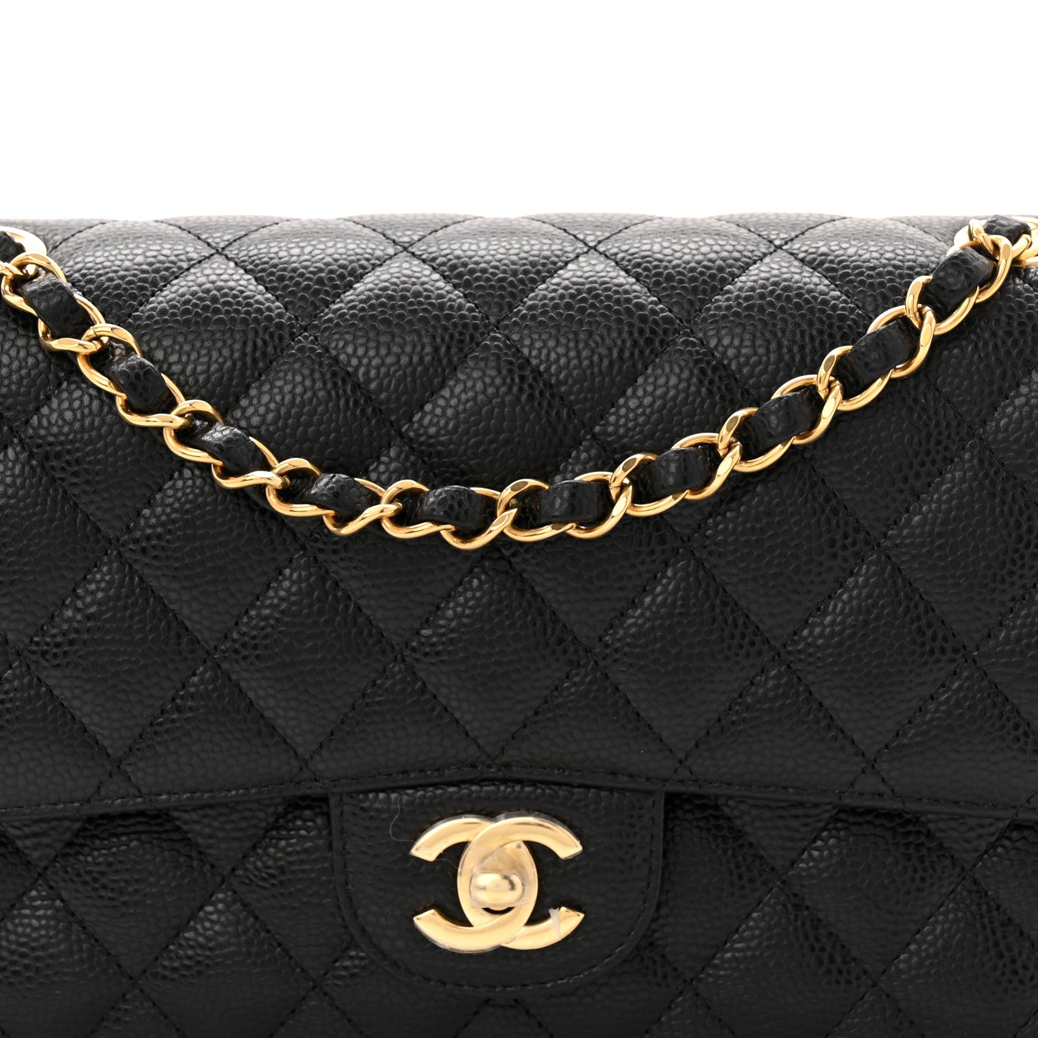 Chanel Caviar Quilted Medium Double Flap Black 8 of 11