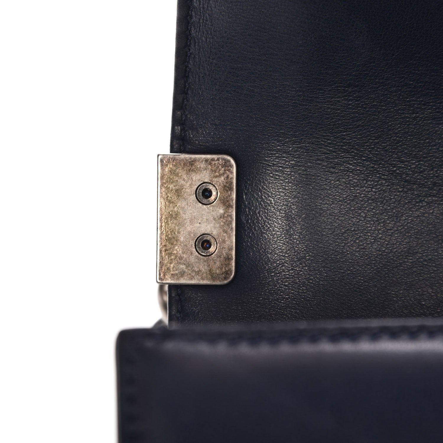 Chanel Lambskin Quilted Medium Boy Flap Dark Blue 11 of 13