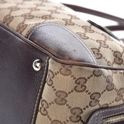 Gucci Monogram Small Princy Satchel Dark Brown 13 of 16