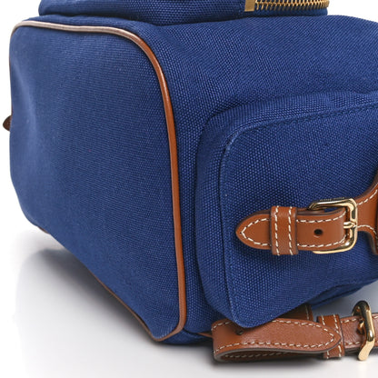 Miu Miu Canapa Soft Calfskin Backpack Bluette Brandy 9 of 9