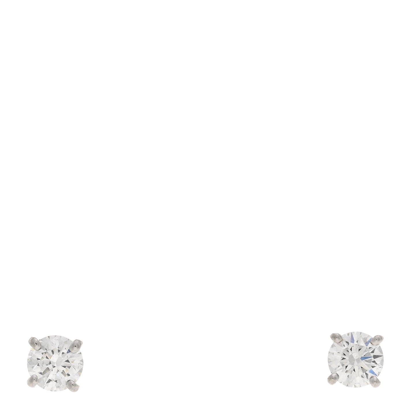 Platinum Diamond .80ctw Solitaire Earrings