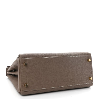 Hermes Togo Kelly Retourne 28 Etoupe 4 of 9