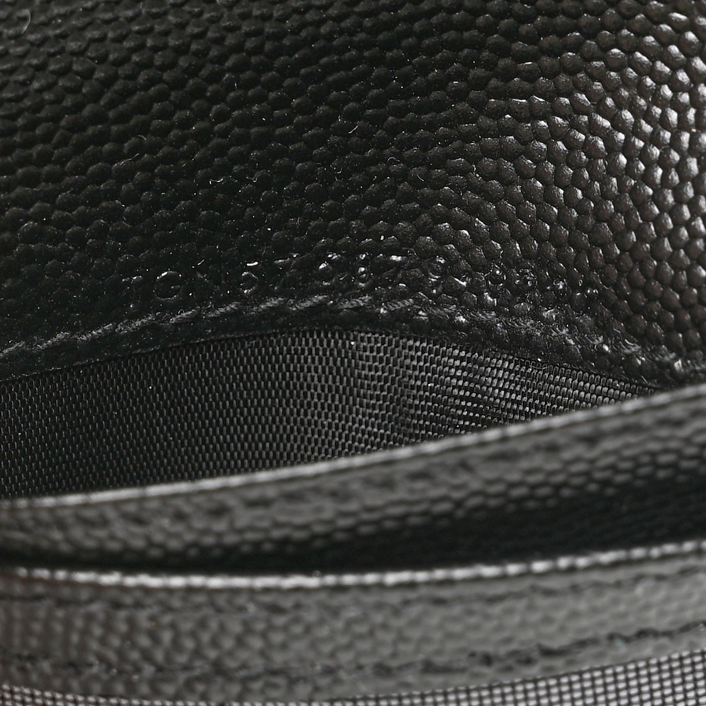 Grain De Poudre Matelasse Chevron Monogram Zipped Card Case Black