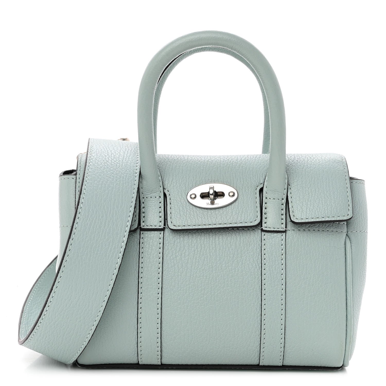 Mulberry Small Classic Grain Mini Bayswater Cloud 1 of 9