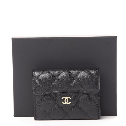 Chanel Caviar Quilted Flap Card Holder Wallet Black 10 of 10