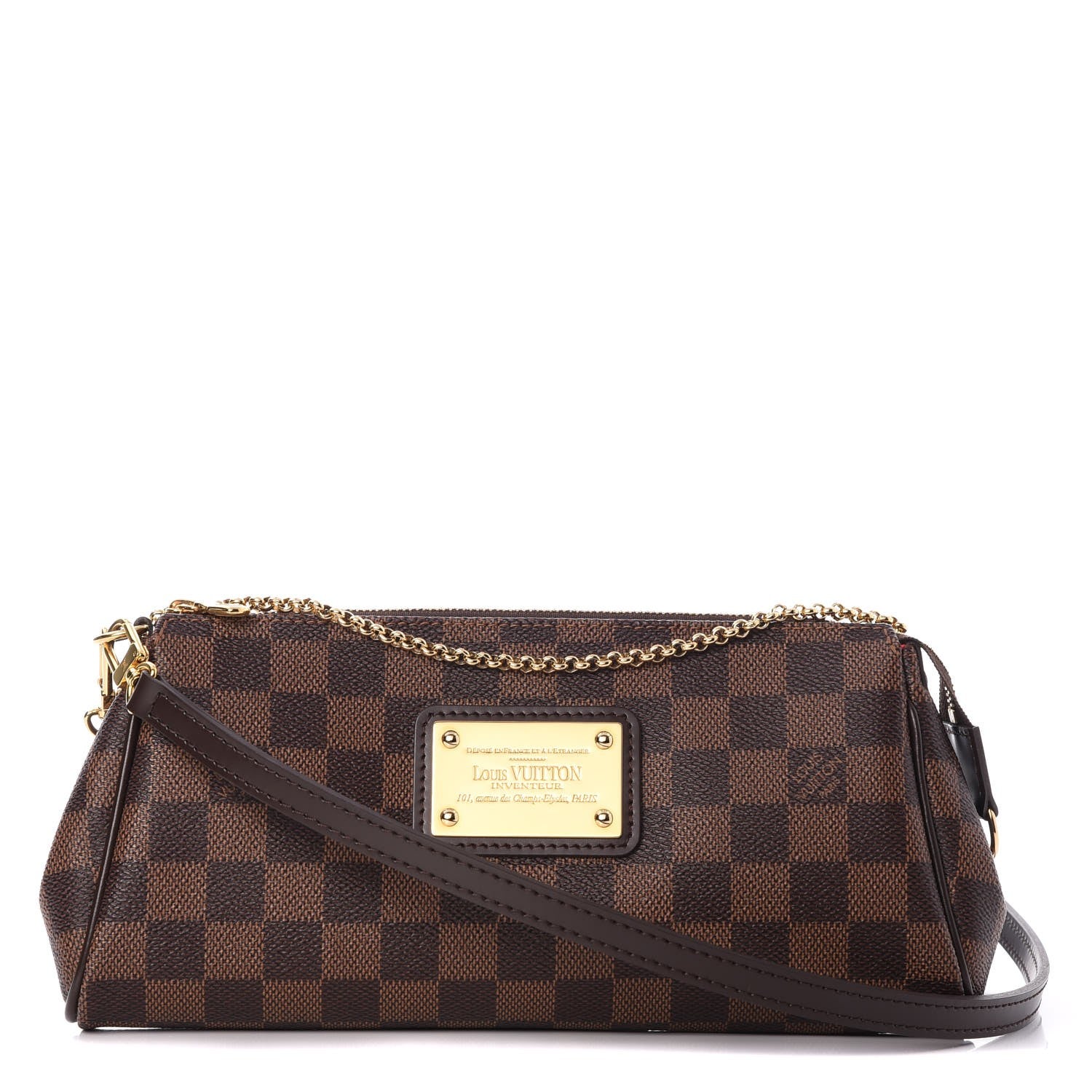 Louis Vuitton Damier Ebene Eva Clutch 1 of 8