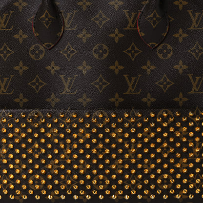 Louis Vuitton Monogram Calf Hair Spikes Iconoclasts Christian Louboutin Tote Red 7 of 9