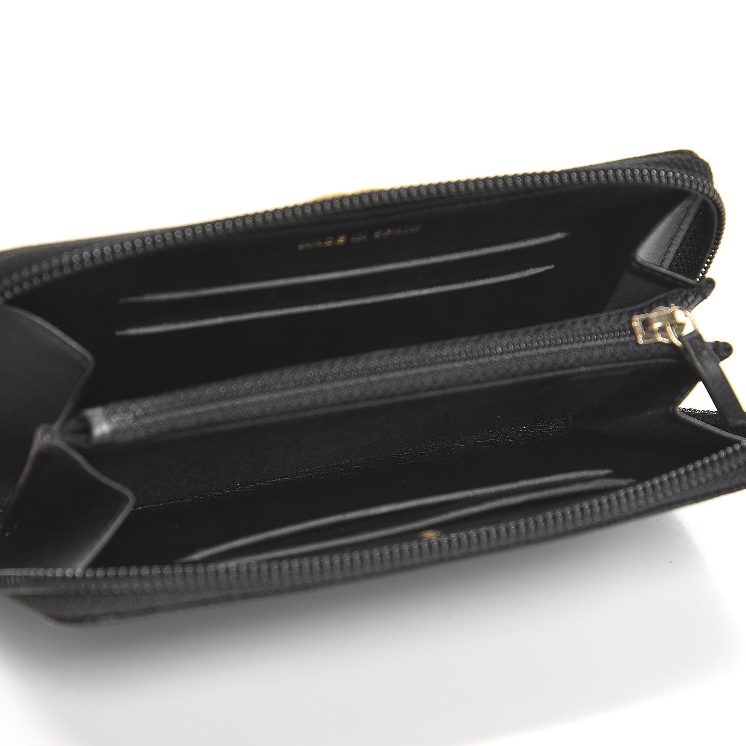 Chanel Caviar Quilted Boy Small Zip Around Wallet Black 5 of 9
