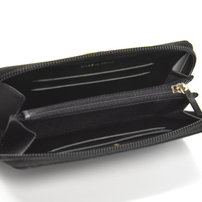 Chanel Caviar Quilted Boy Small Zip Around Wallet Black 5 of 9