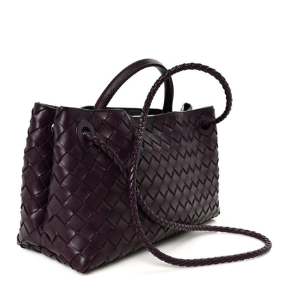 Bottega Veneta Nappa Intrecciato Small East West Andiamo Shoulder Bag Dark Mystic 3 of 12