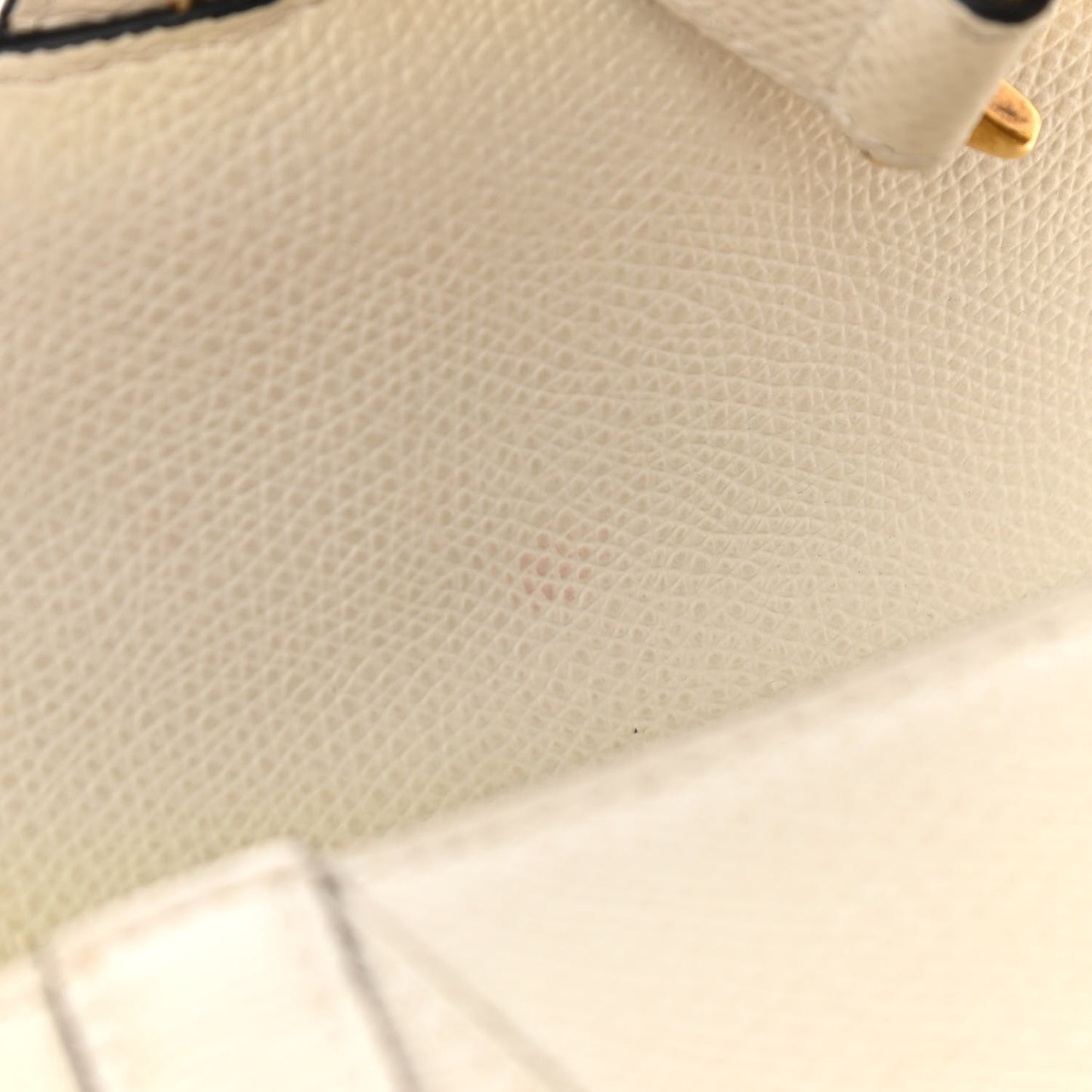 Grained Calfskin Saddle Bag White