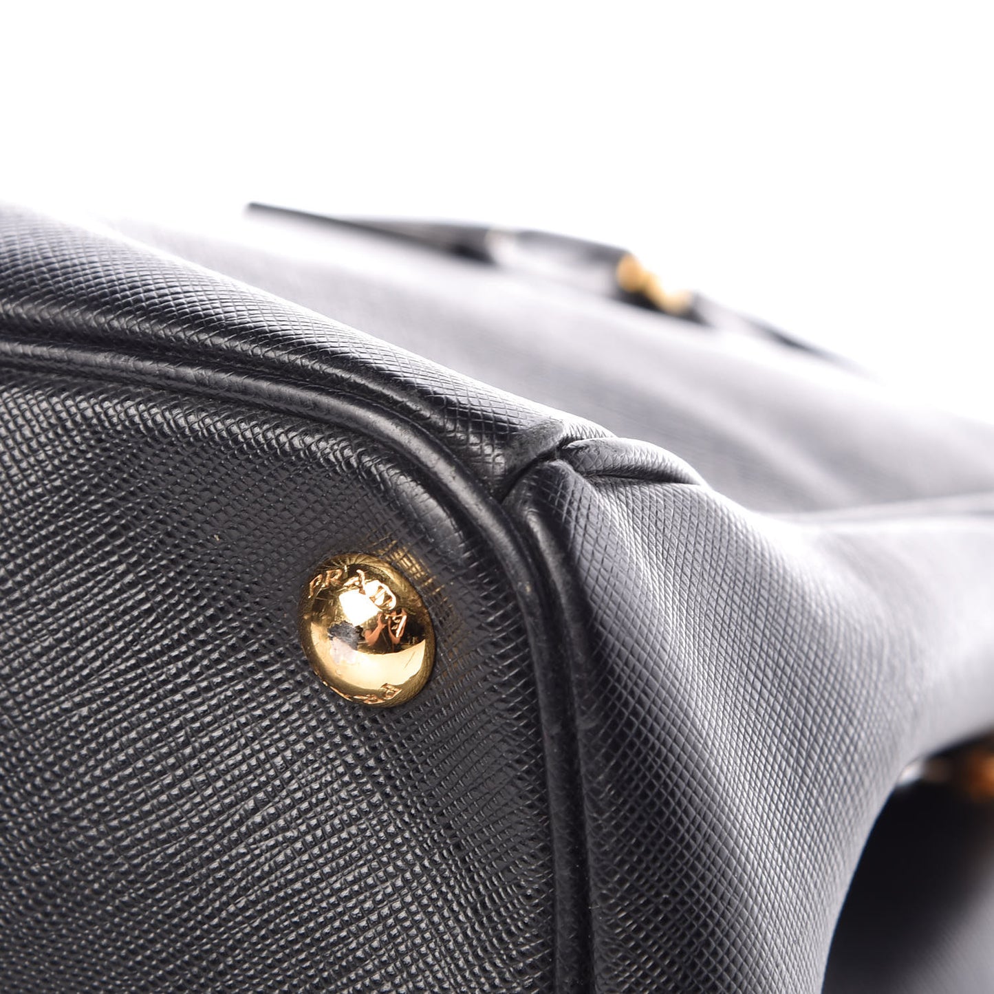 Saffiano Small Galleria Double Zip Tote Black