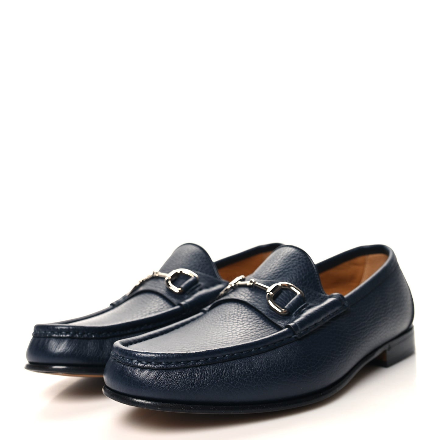 Road Calfskin Mens Horsebit Loafers 7.5 Blue