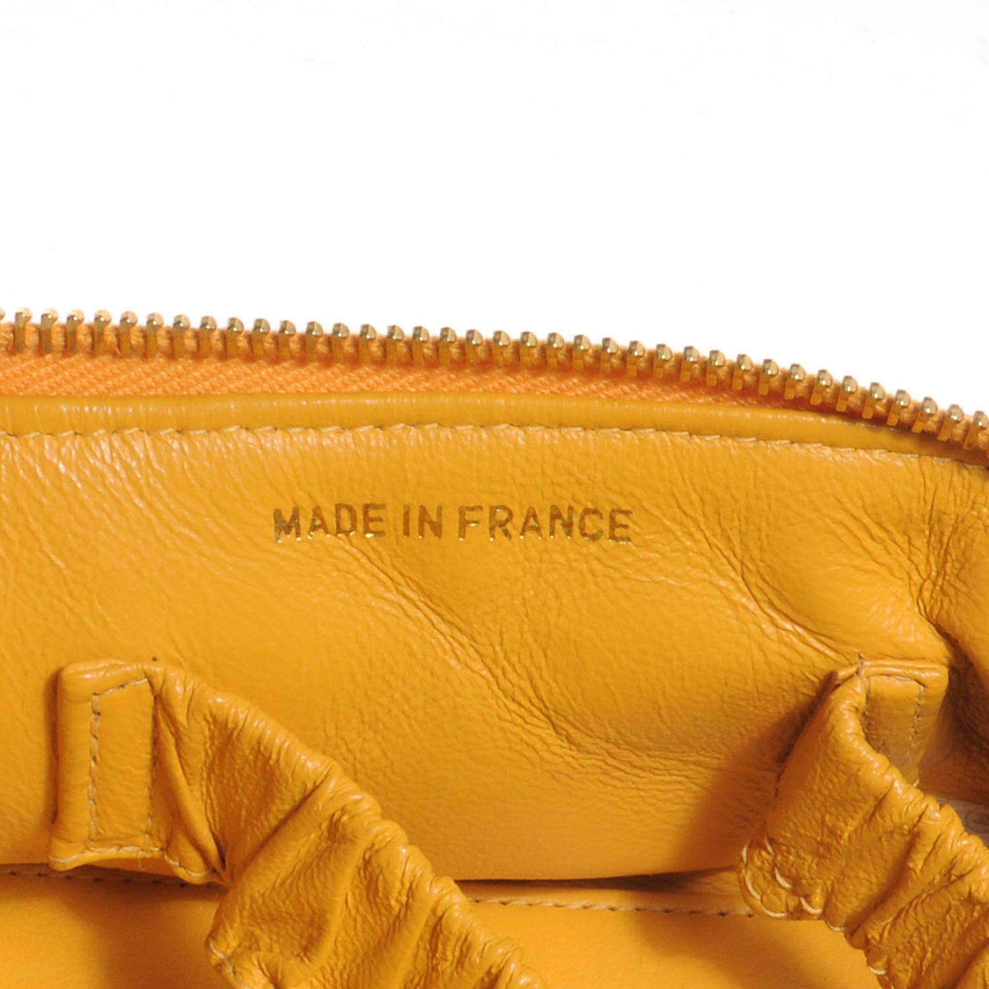 Lambskin Quilted Vanity Cosmetic Bag Mango