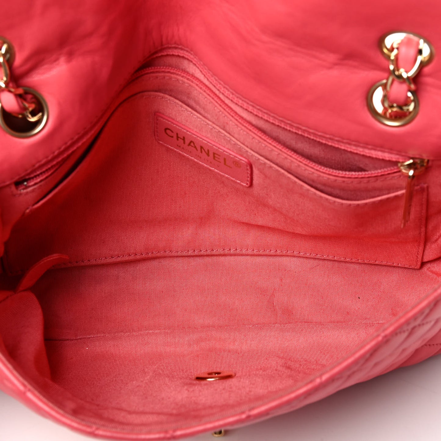 Lambskin Quilted Valentine Charms Medium Single Flap Pink