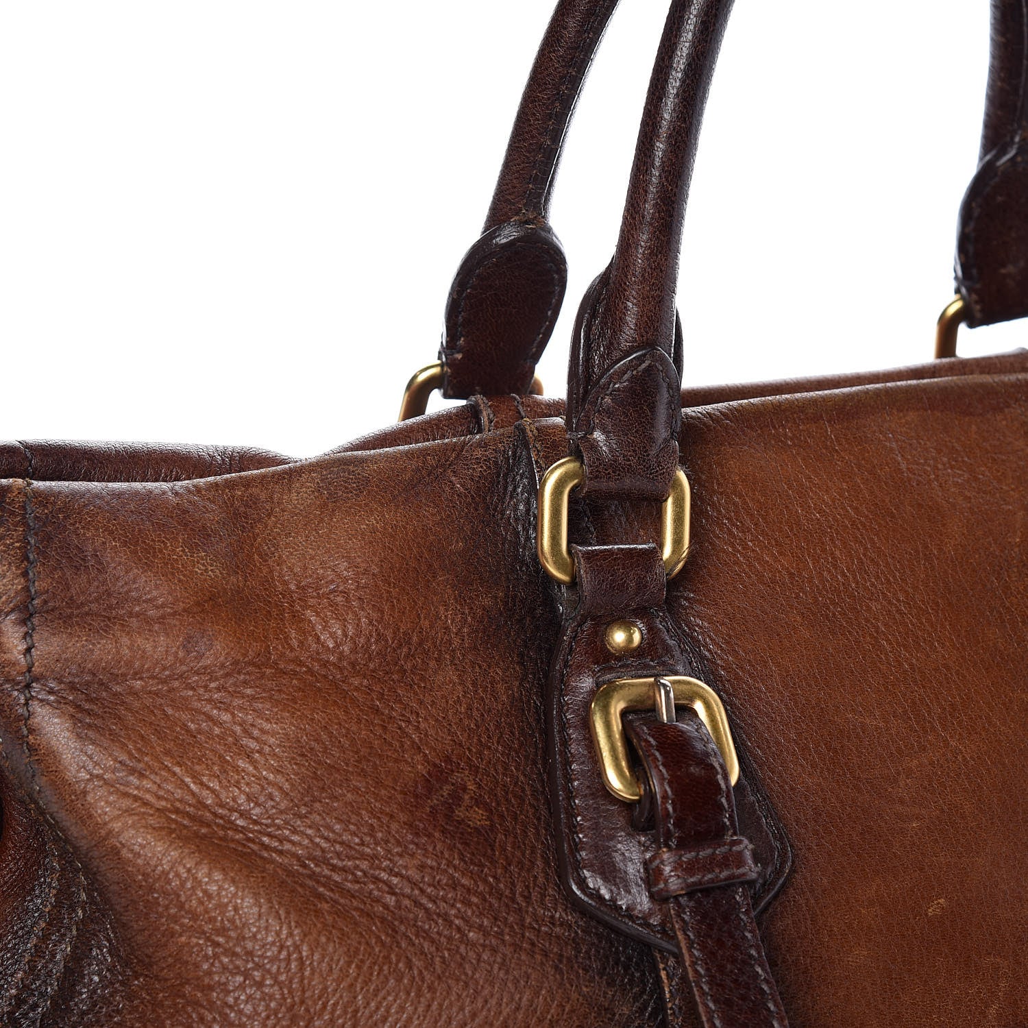 Prada Cervo Antik Shopping Satchel Cacao Sfumato 10 of 23