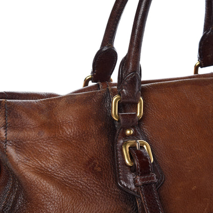 Prada Cervo Antik Shopping Satchel Cacao Sfumato 10 of 23