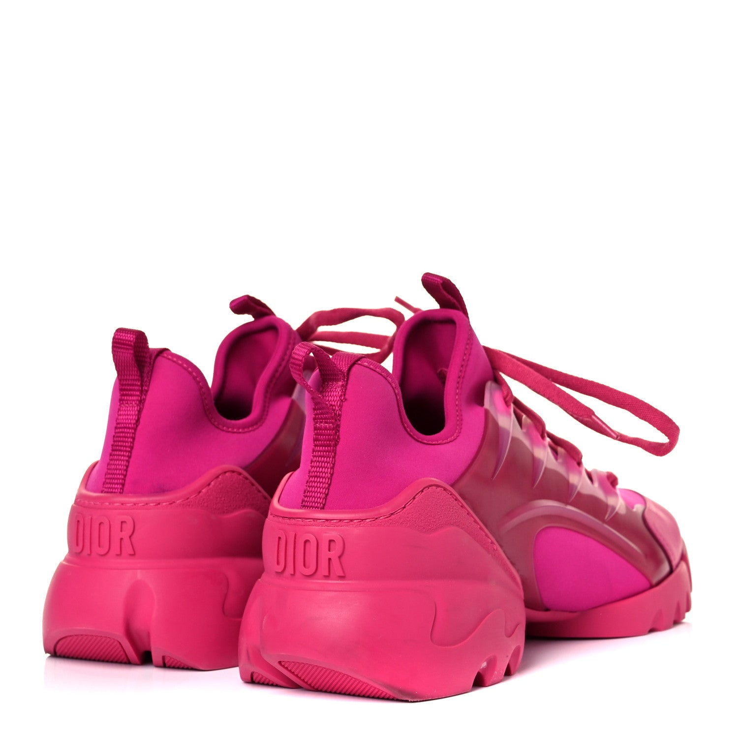 Christian Dior Neoprene Rubber Womens D-Connect Sneakers 39.5 Fuchsia 4 of 9