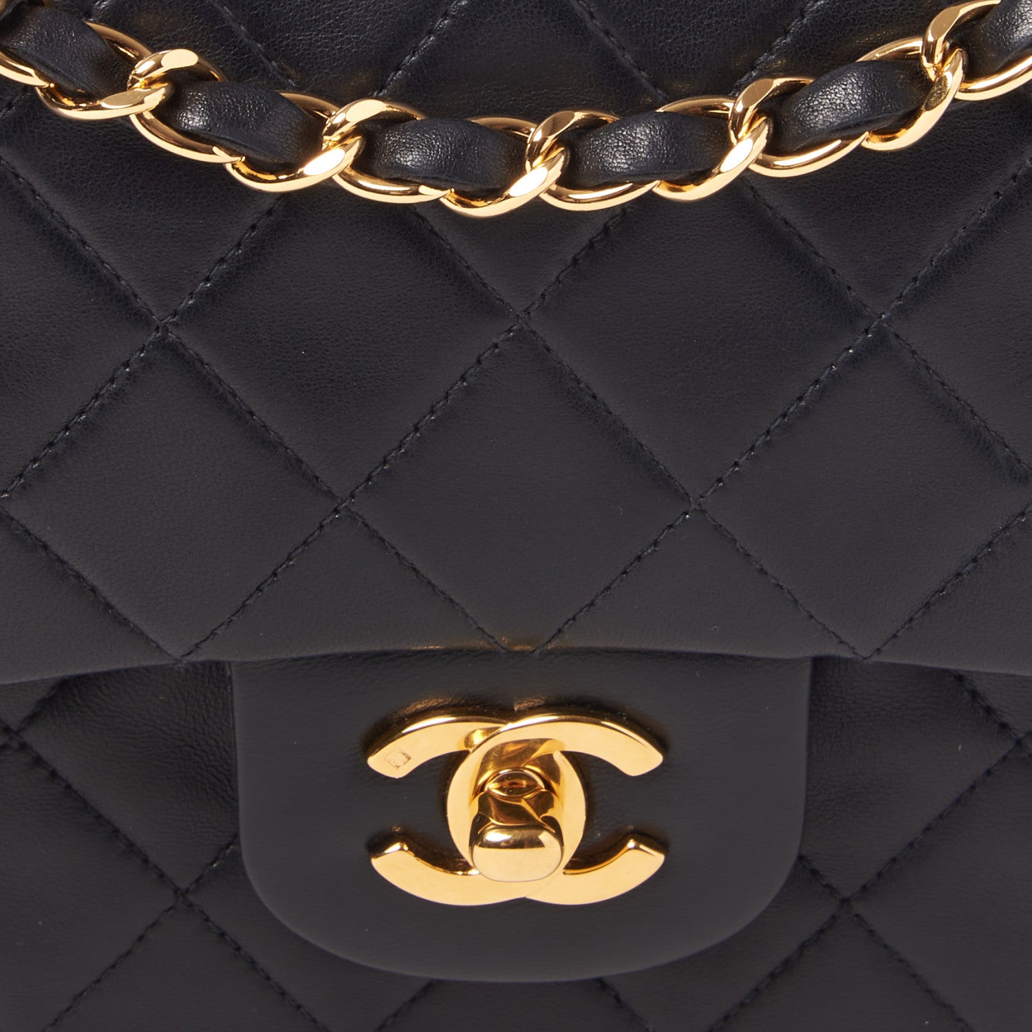 Chanel Lambskin Quilted Medium Double Flap Black 6 of 9